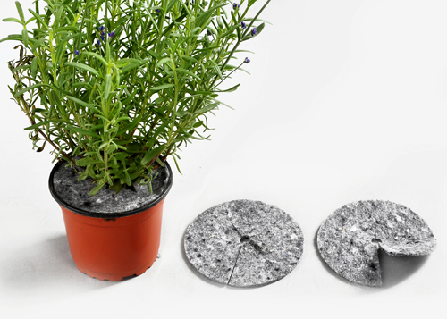 Dyski, krążki doniczkowe z włókniny przeciw chwastom, do stosowania w szkółkarstwie i ogrodnictwie