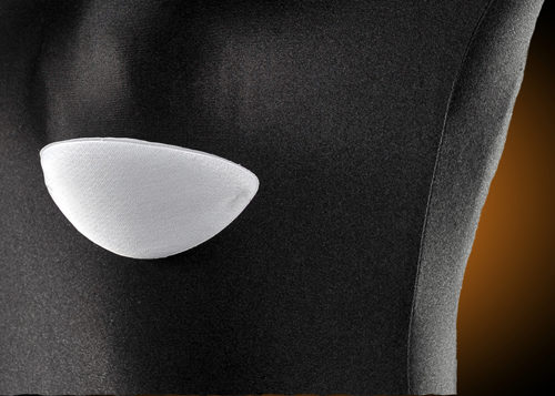 Wkładki piankowe pokryte dzianiną, do stosowania w biustonoszach push-up, sukniach ślubnych i gorsetach. Biały, beżowy i czarny kolor pokrycia.